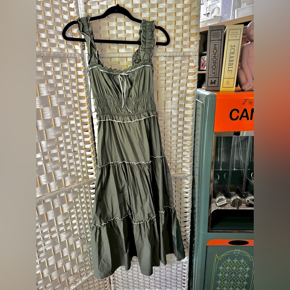 Francesca's Collections Olive Green Maxi Dress